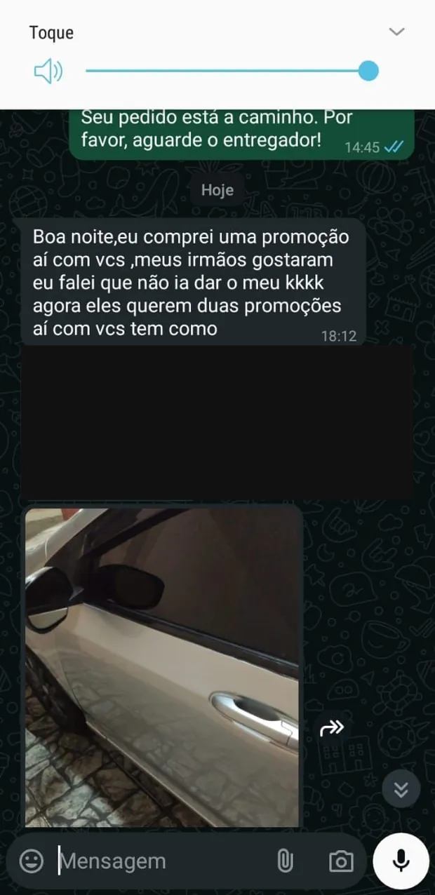 Conversa de cliente com o produtor sobre a Resina Extreme